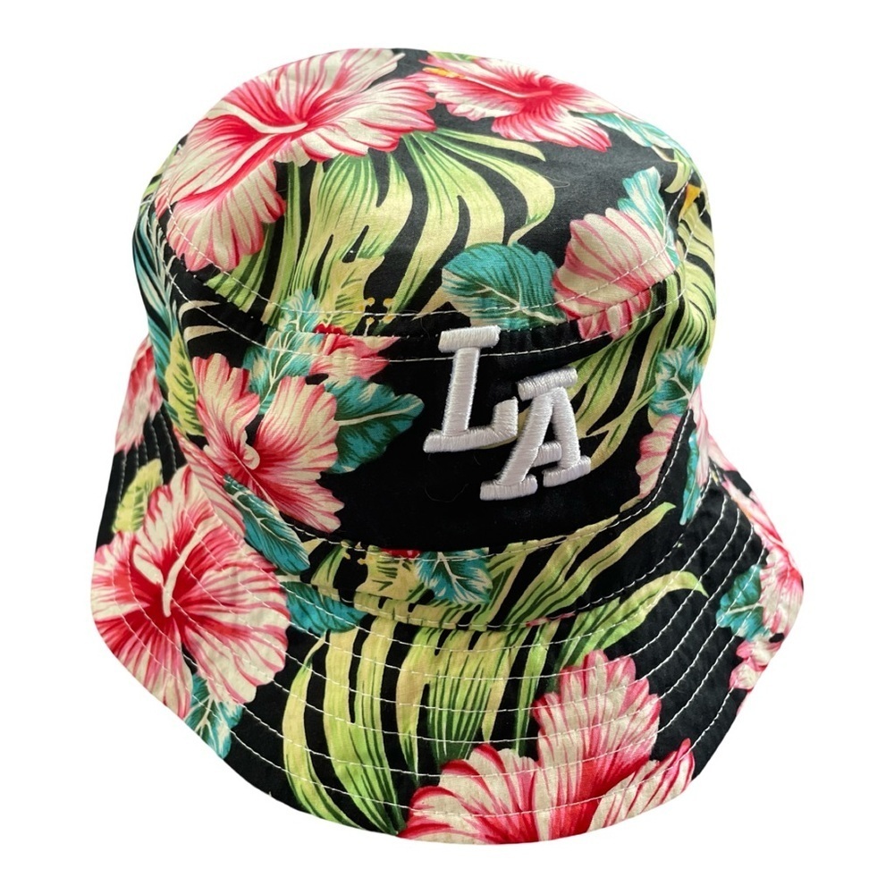 Rust Premium Los Angeles Dodgers MLB Coastal Floral Bucket Hat Small/Medium